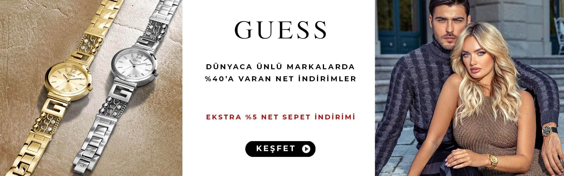 Guess kol ve Guess güneş gözlüğü %40 indirim