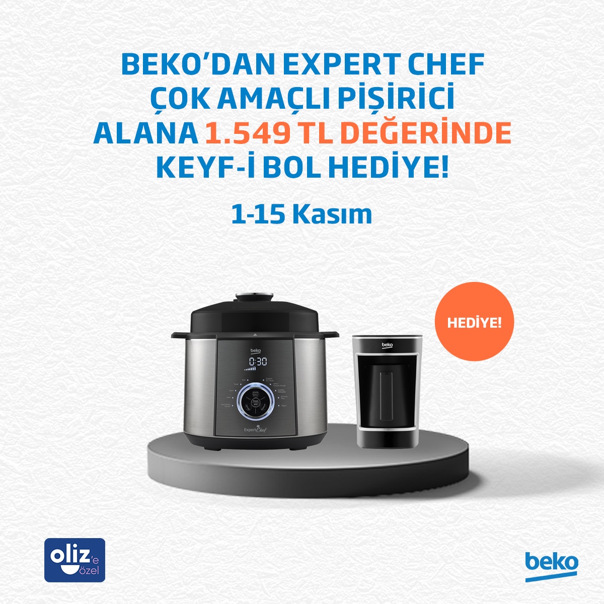 Beko’dan Expert Chef Çok Amaçlı Pişirici Alana 1.549 TL Değerinde KEYF-İ BOL Hediye!