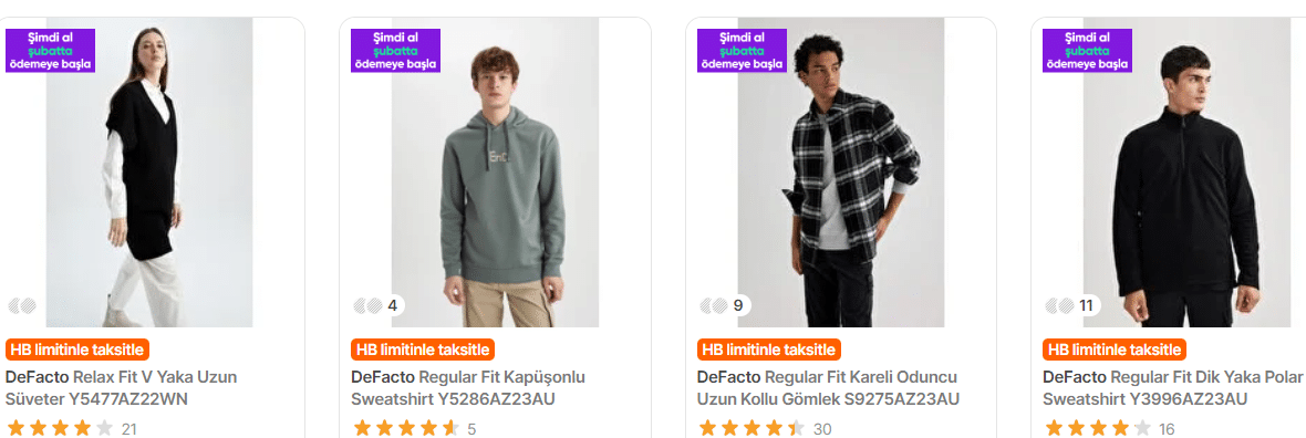 Efsane Kasım İndirimleri Hepsiburada'da Devam Ediyor! Defacto Ürünlerinde %70'e Varan İndirimler!
