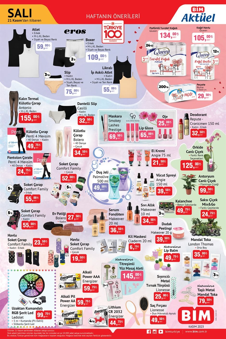 21 Kasım 2023 Bim Aktüel Kataloğu