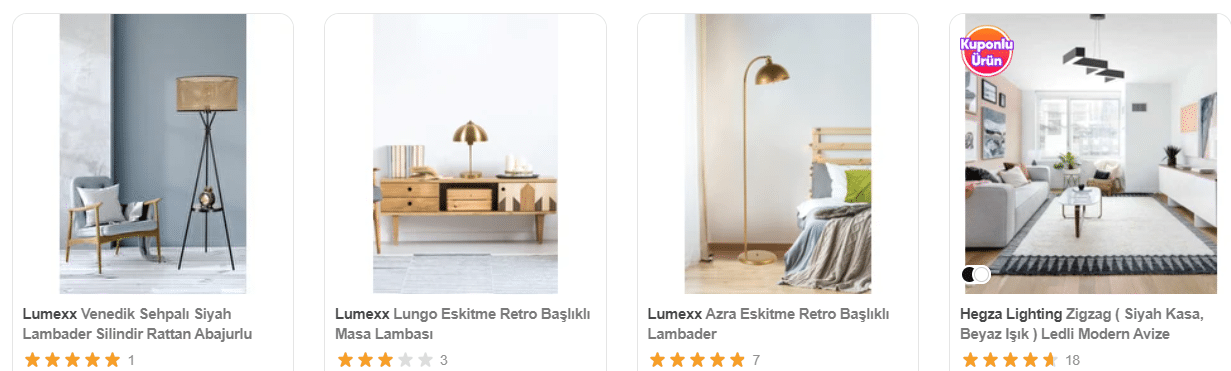 Hepsi Burada Avizelerde İndirim