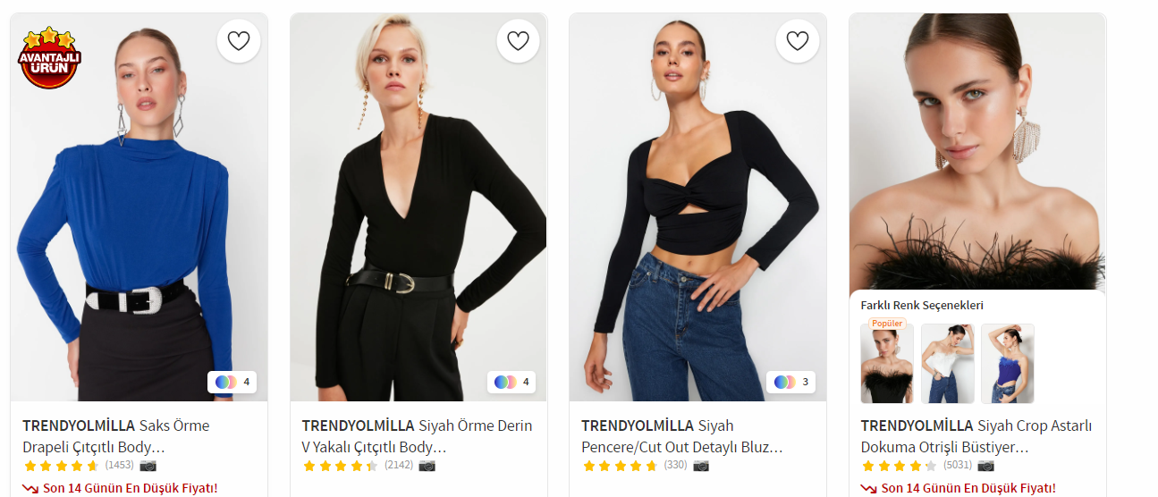 Trendyol Yılbaşı Kombinlerinde Avantajlı Fiyatlar