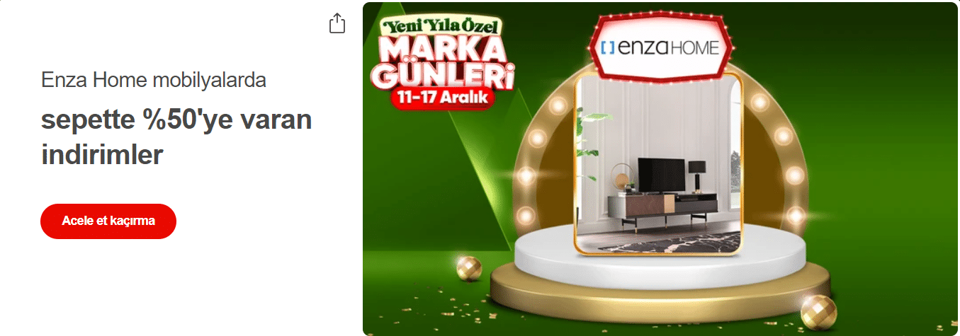 Hepsi Burada Enza Home indirim