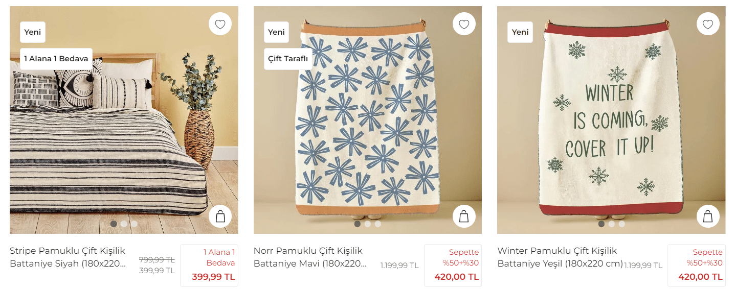 Bella Maison 1 alana 1 bedava